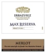 Errazuriz Max Reserva Merlot 2014 Front Label