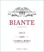 Bodegas Santo Cristo Biante Tinto 2015  Front Label