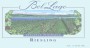 Bel Lago Vineyard and Winery Riesling 2011  Front Label