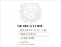 Sebastiani Robert's Vineyard Pinot Noir 2015  Front Label