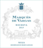 Marques de Vargas Rioja Reserva 2015  Front Label