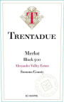 Trentadue Block 500 Merlot 2012  Front Label