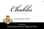 Chablis Dauvissat Domaine Jean Dauvissat Pere & Fils Chablis 2018  Front Label