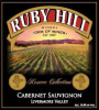 Ruby Hill Winery Reserve Cabernet Sauvignon 2014  Front Label