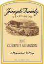 Joseph Family Vineyards Cabernet Sauvignon 2007  Front Label