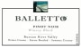 Balletto Winery Winery Block Pinot Noir 2016 Front Label