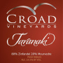 Croad Vineyards Taranaki 2012  Front Label