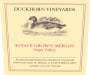 Duckhorn Estate Grown Merlot 1998  Front Label