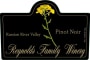 Reynolds Family Winery Pinot Noir 2012  Front Label