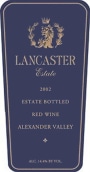 Lancaster Estate Red 2002 Front Label