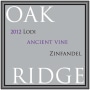 Oak Ridge Winery Ancient Vine Zinfandel 2012 Front Label