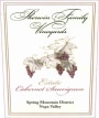 Sherwin Family Vineyards Spring Mountain District Estate Cabernet Sauvignon 2002  Front Label