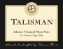Talisman Wines Adastra Vineyard Pinot Noir 2013  Front Label