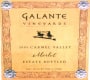 Galante Vineyards Merlot 2005  Front Label