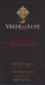 Vrede en Lust Boet Erasmus 2013  Front Label