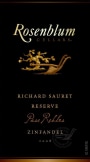 Rosenblum Cellars Richard Sauret Reserve Zinfandel 2008 Front Label