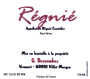 Domaine Georges Descombes Regnie 2015  Front Label