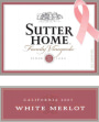 Sutter Home White Merlot 2007  Front Label