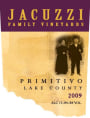 Jacuzzi Primitivo 2009  Front Label