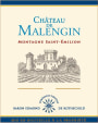 Chateau de Malengin Montagne Saint-Emilion 2016  Front Label