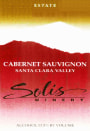 Solis Winery Estate Cabernet Sauvignon 2013  Front Label