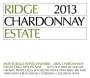 Ridge Santa Cruz Chardonnay 2013  Front Label