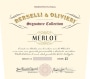 Alma Berselli & Olivieri Signature Collection Merlot 2013  Front Label