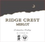 Claar Cellars Ridge Crest Merlot 2014 Front Label