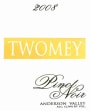 Twomey Anderson Valley Pinot Noir 2008  Front Label