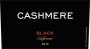 Cashmere Black 2018  Front Label