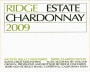 Ridge Santa Cruz Chardonnay 2009  Front Label