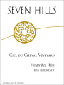 Seven Hills Winery Ciel du Cheval Vineyard Vintage Red 2014  Front Label