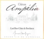 Chateau Ampelia Castillon-Cotes de Bordeaux 2012  Front Label