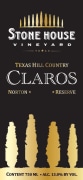 Stone House Vineyard Claros 2014 Front Label