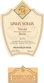 Domus Vitae srl Toscana Unus Solus Rosso 2010 Front Label