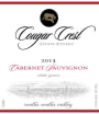 Cougar Crest Cabernet Sauvignon 2013  Front Label