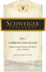 Schweiger Vineyards Spring Mountain District Cabernet Sauvignon 2011 Front Label