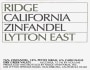 Ridge Lytton Estate Zinfandel 2006  Front Label