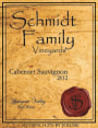 Schmidt Family Vineyards Cabernet Sauvignon 2012  Front Label