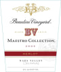 Beaulieu Vineyard Maestro Collection Merlot 2009 Front Label