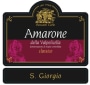 Azienda Agricola Boscaini Carlo Amarone della Valpolicella Classico S. Giorgio 2009  Front Label