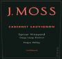 J. Moss Spicer Vineyard Cabernet Sauvignon 2012 Front Label
