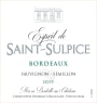 Chateau Saint Sulpice Esprit de Saint-Sulpice Blanc 2019  Front Label