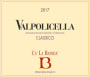 Azienda Agrecola Ca' la Bionda Valpolicella Classico 2017  Front Label