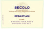Sebastiani Secolo Red 2004  Front Label