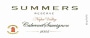 Summers Estate Calistoga Reserve Cabernet Sauvignon 2005 Front Label