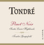 Tondre Wines Grapefield Pinot Noir 2012 Front Label