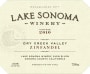Lake Sonoma Winery Dry Creek Valley Zinfandel 2010 Front Label