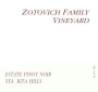 Zotovich Cellars Estate Pinot Noir 2010 Front Label