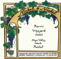 Nickel & Nickel Harris Vineyard Merlot 2002  Front Label